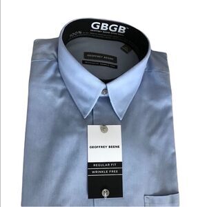 GEOFFREY Beene dress shirt gorpcore blue and white